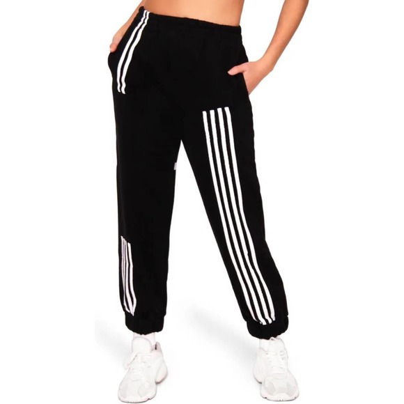 Absence of Color Pants - Absence of Colour Joggers Anita Striped Lounge Pants in Black Medium NWT